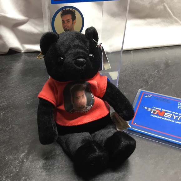 *NSYNC Chris “Limited Edition Rare Bear” and Display Case - Picture 1 of 4